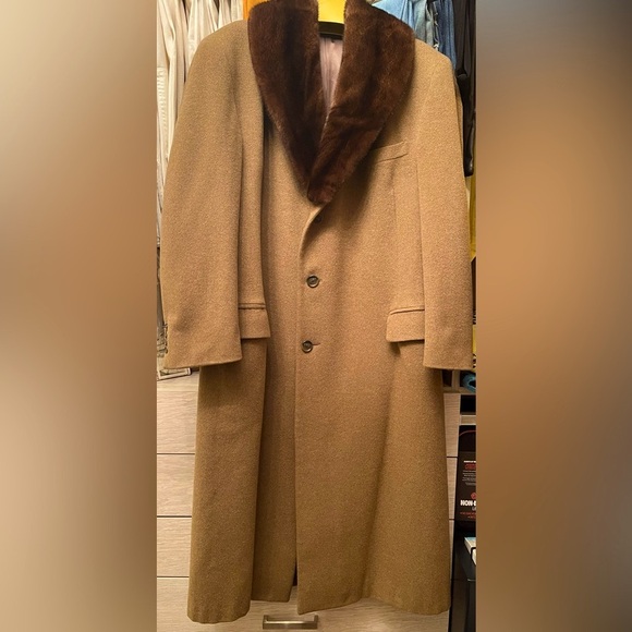 Tan and Brown Pea Coat with Classic Design - Picture 2 of 12